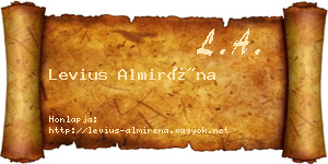Levius Almiréna névjegykártya